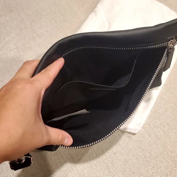 Brand new Versace leather clutch wrislet